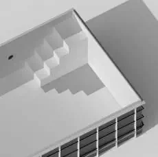 Treppe eckig schmal