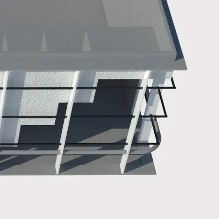 Unterfüllte Treppe